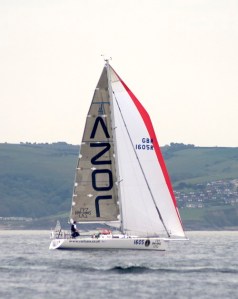 Oscar Mead on King of Shaves at the start of the 2009 OSTAR