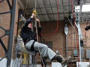 Kass at climbing workshop